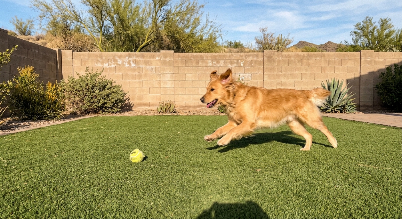 Pet-friendly turf yard